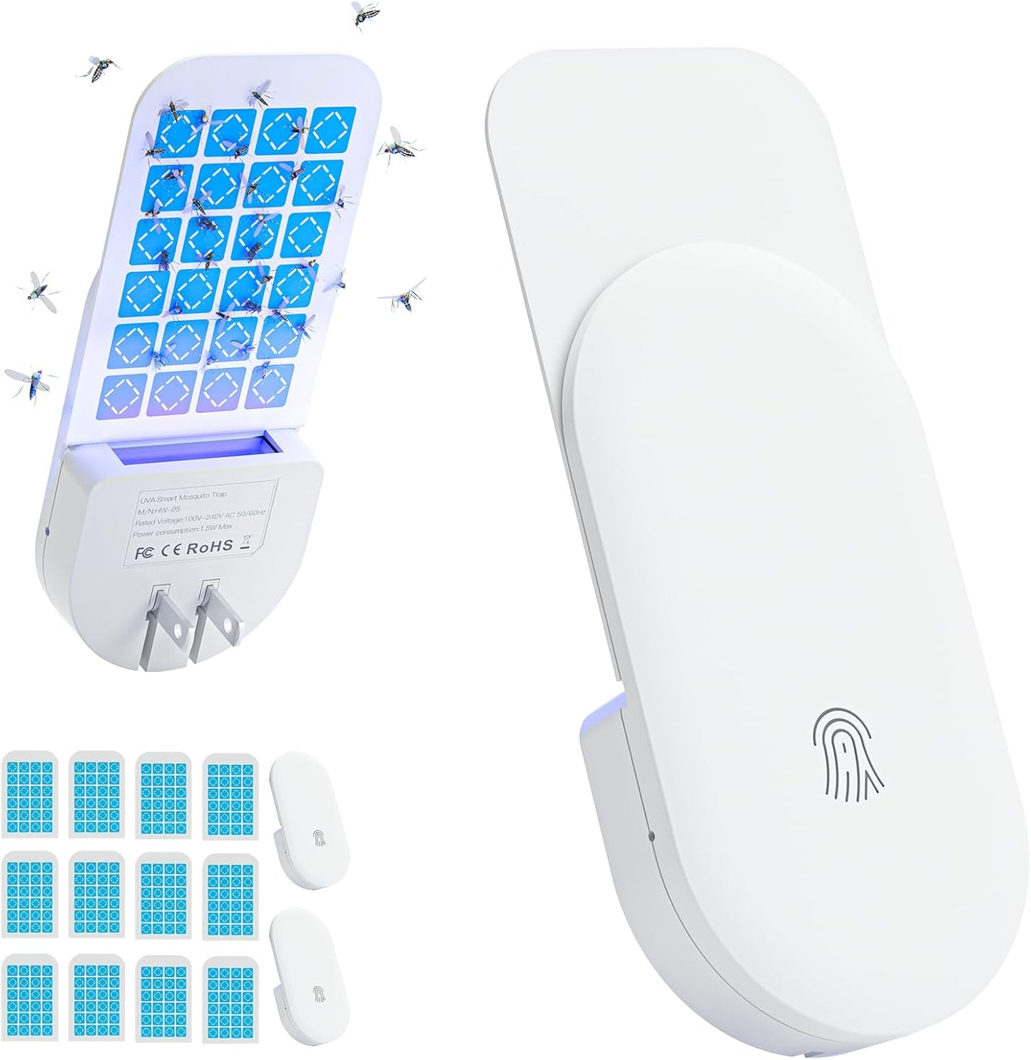 Transform Your Home into a Pest-Free Sanctuary with the 2-in-1 Indoor Flying Insect Trap - Ultimate Fruit Fly & Gnat Solution with 6 Glue Cards