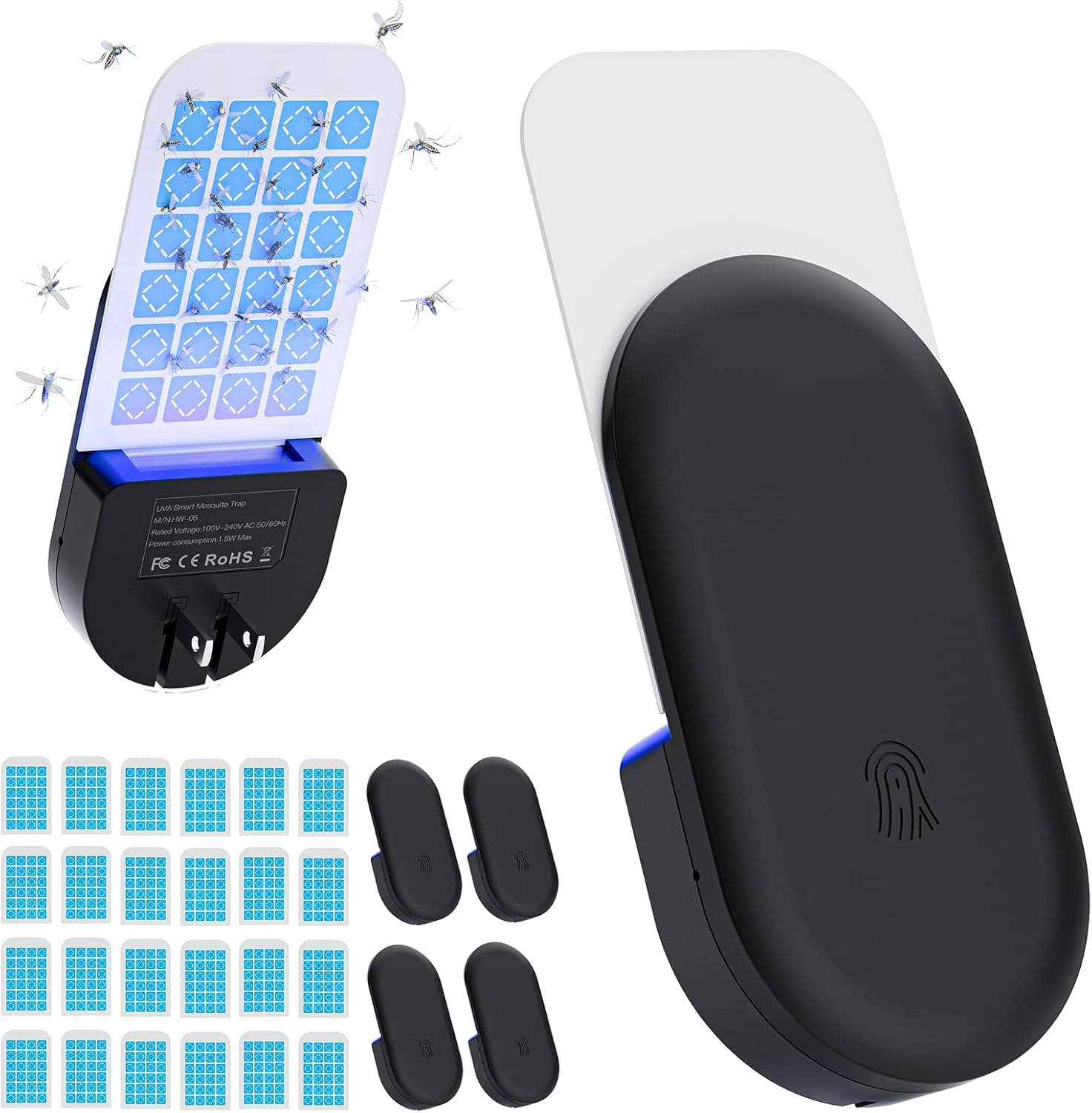 Transform Your Home into a Pest-Free Sanctuary with the 2-in-1 Indoor Flying Insect Trap - Ultimate Fruit Fly & Gnat Solution with 6 Glue Cards